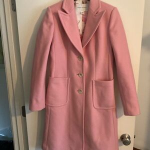Banana Republic Pink Wool Blend Overcoat sz Small